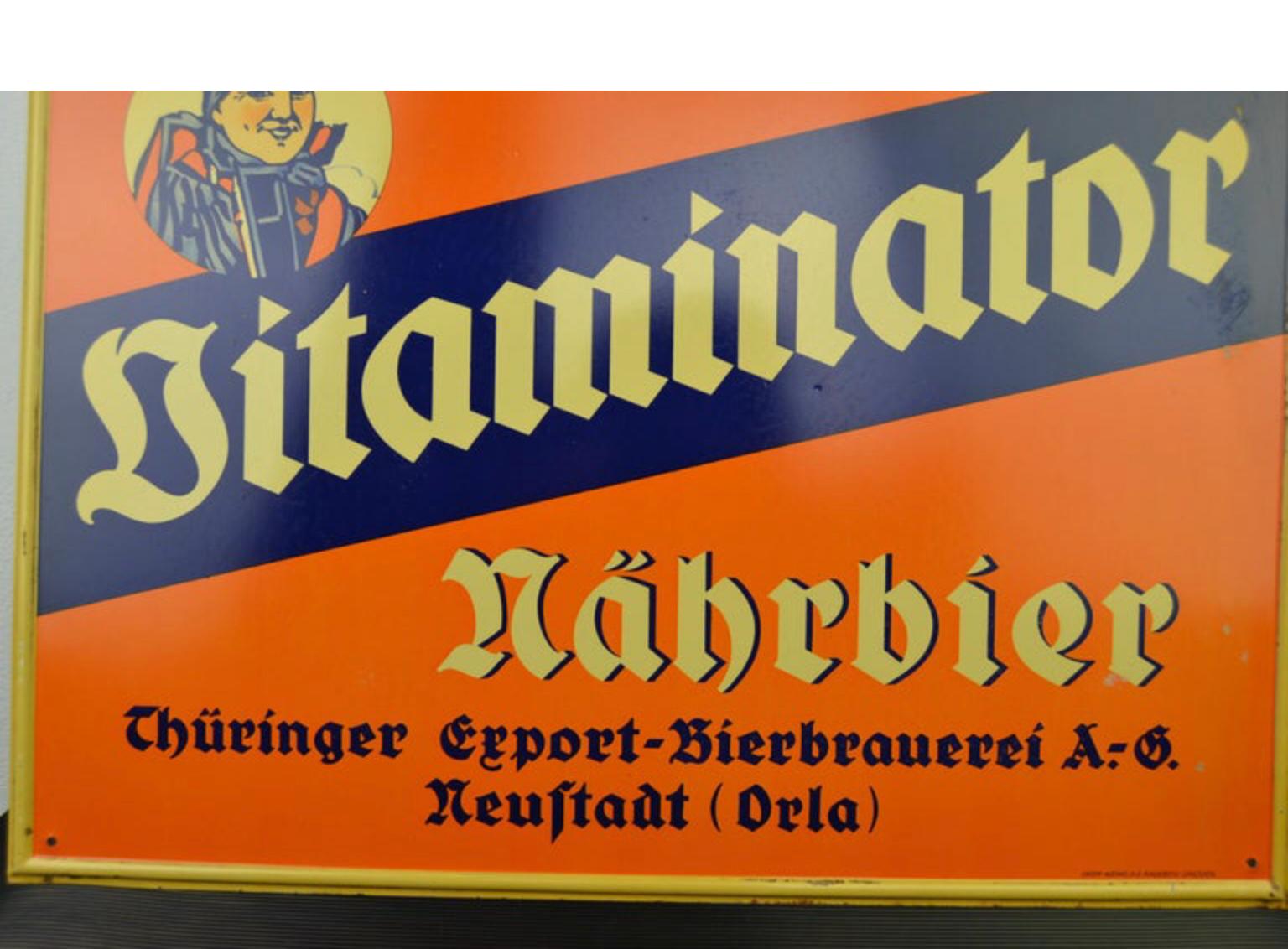 Beer Sign, Germany, 1940s In Good Condition For Sale In Antwerp, BE