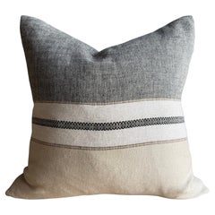 Beeswax Stripe Pillow Cover 100% Belgian Linen