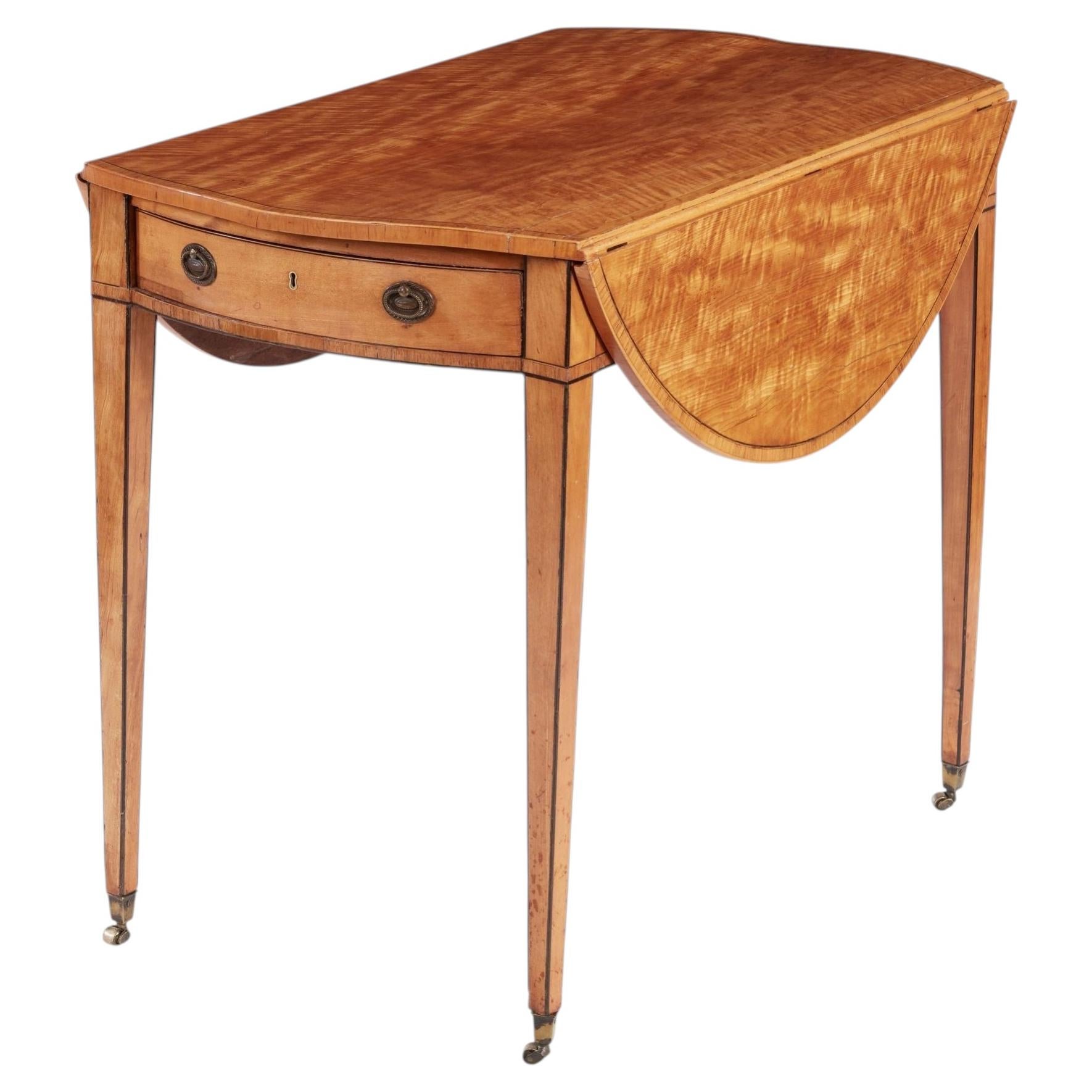 Beeswing Satinwood Pembroke Table