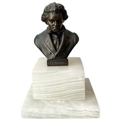 Buste de Beethoven sur base en onyx 1960s