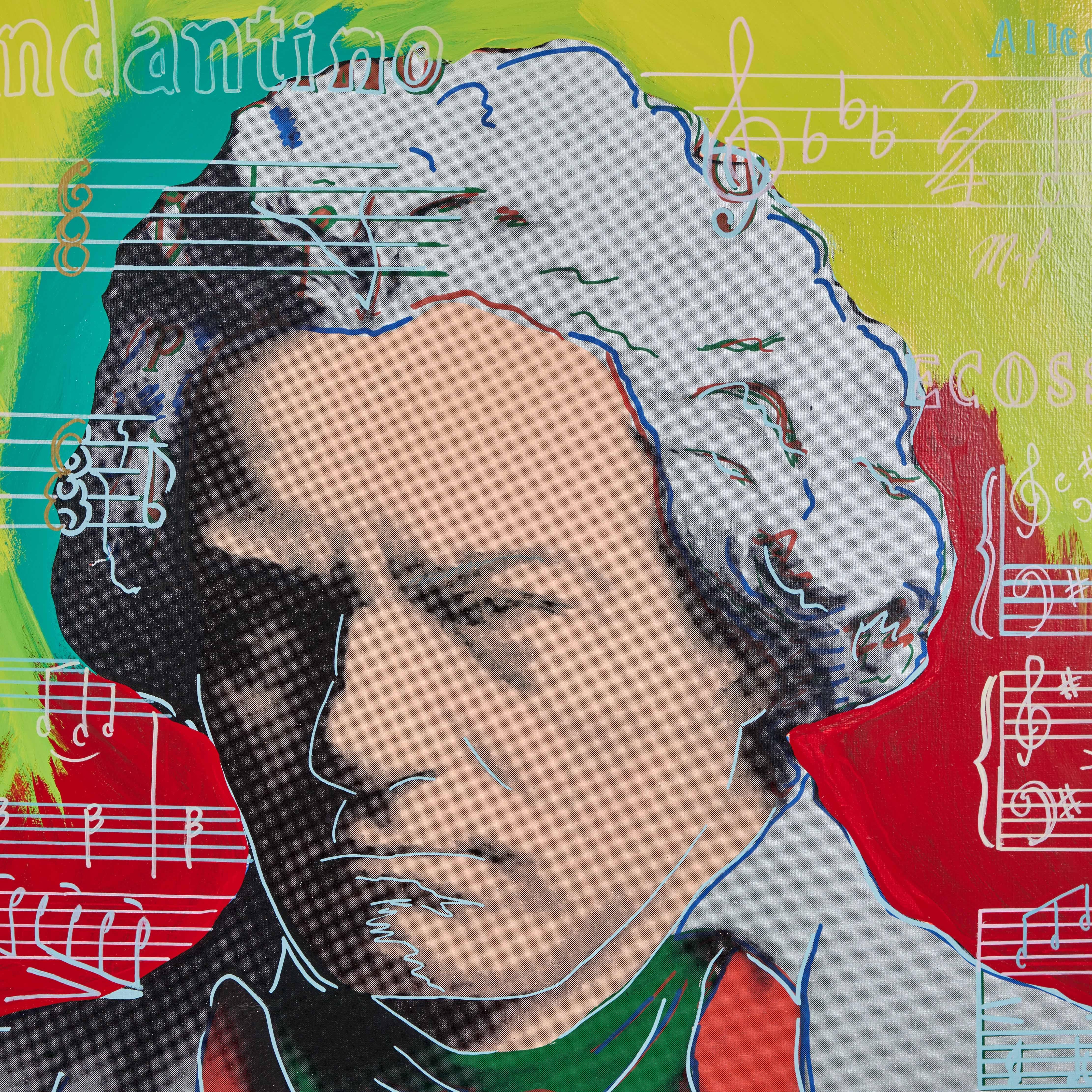 Mid-Century Modern Beethoven (Homage to Genius Series) 1995, Steve Kaufman For Sale