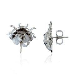 Beetle Diamond 18 Karat Gold Stud Earrings