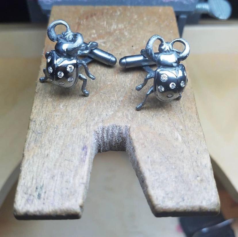 Contemporary Beetle cufflinks For Sale