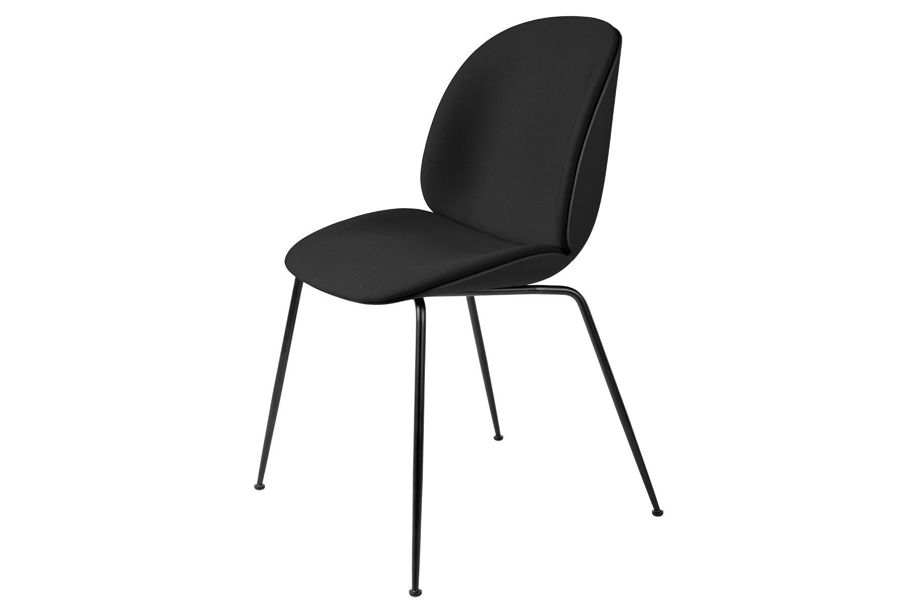 Looking closely at the anatomy of the beetle insect, characterized by its solid outside and soft inside, the front upholstered Beetle Chair possesses all attributes. The front upholstered Beetle Chair holds the same soft core as the fully