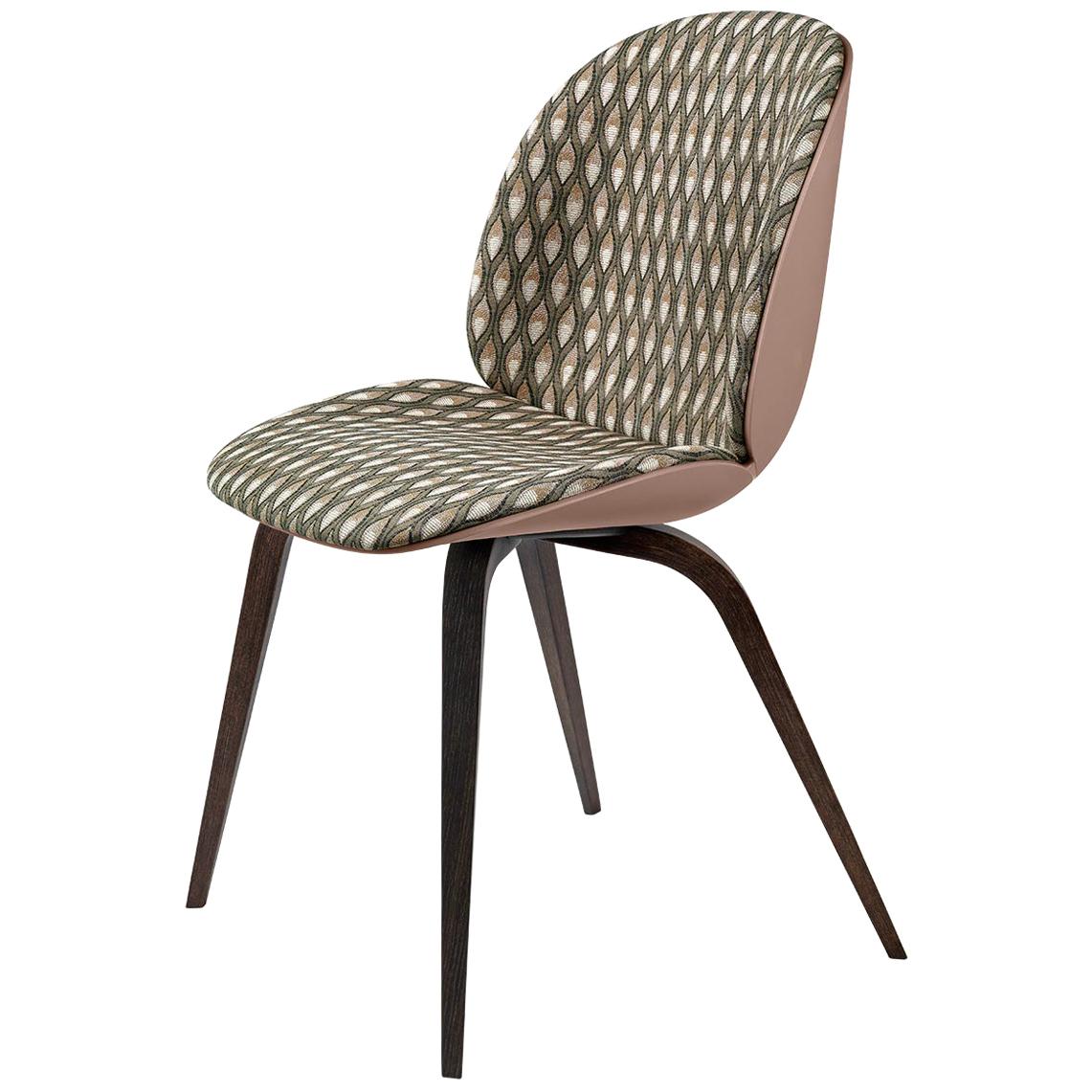 Beetle Dining Chair, Front Upholstered, Smoked Oak
