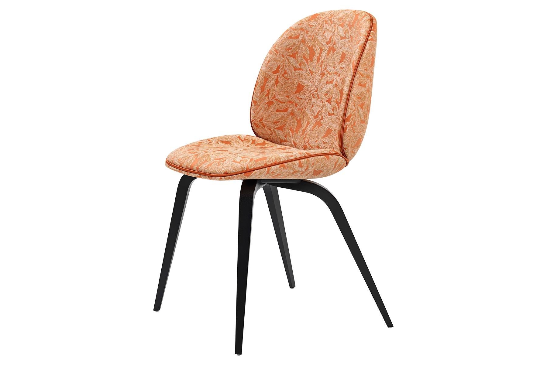 Oak Beetle Dining Chair, Fully Upholstered, American Walnut For Sale