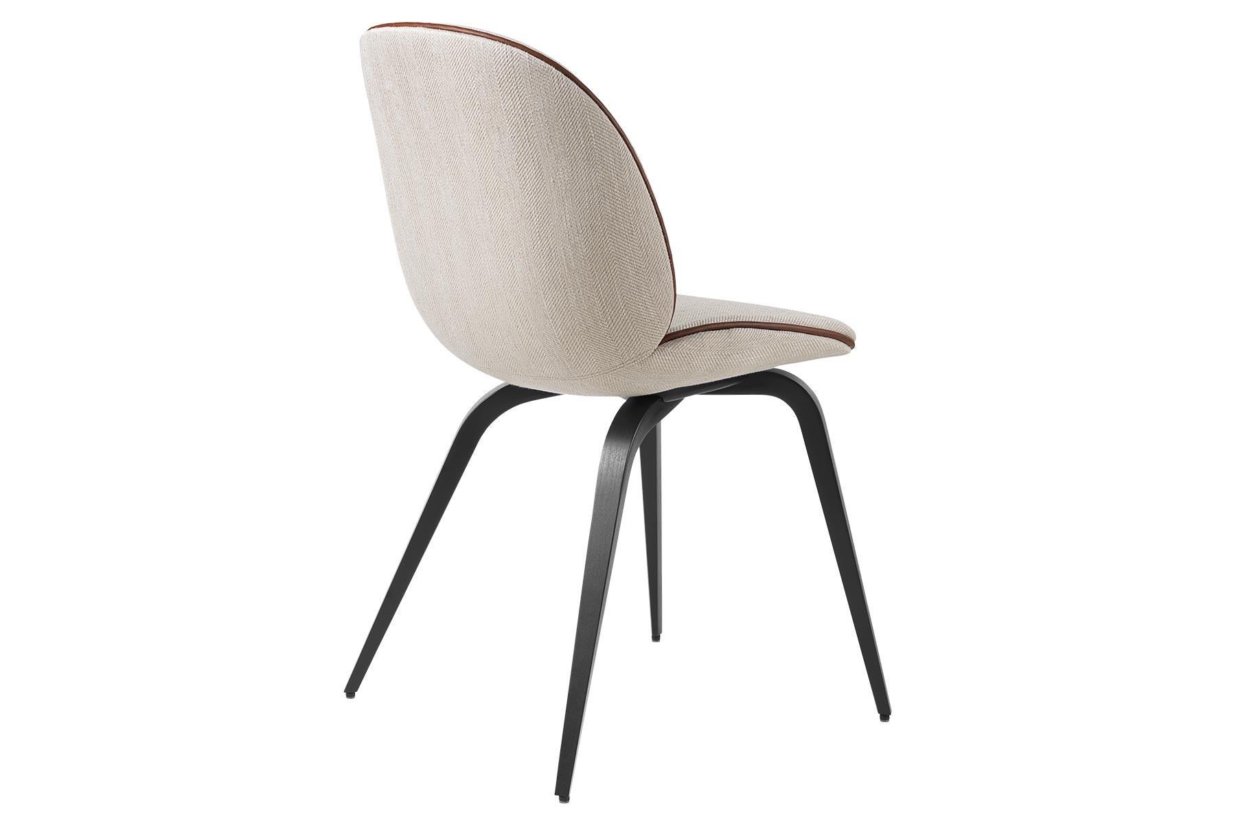Beetle Dining Chair, Fully Upholstered, Black Stained Beech In New Condition For Sale In Berkeley, CA