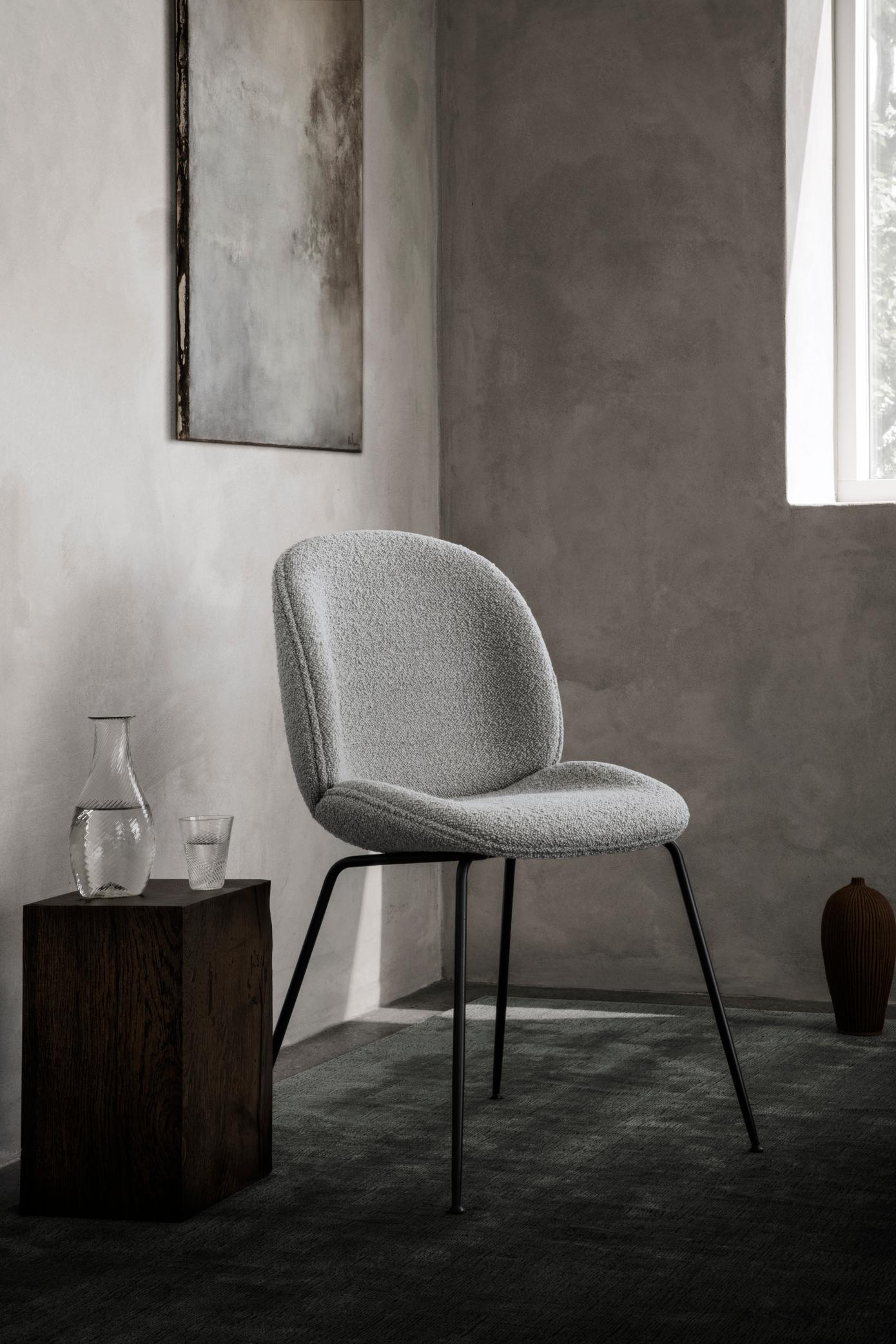 The Beetle Dining Chair has since its introduction in 2013 been well received by end-consumers as well as interior architects. 
Due to its appealing design, outstanding comfort and unique customisation possibilities, the dining chair can be seen in