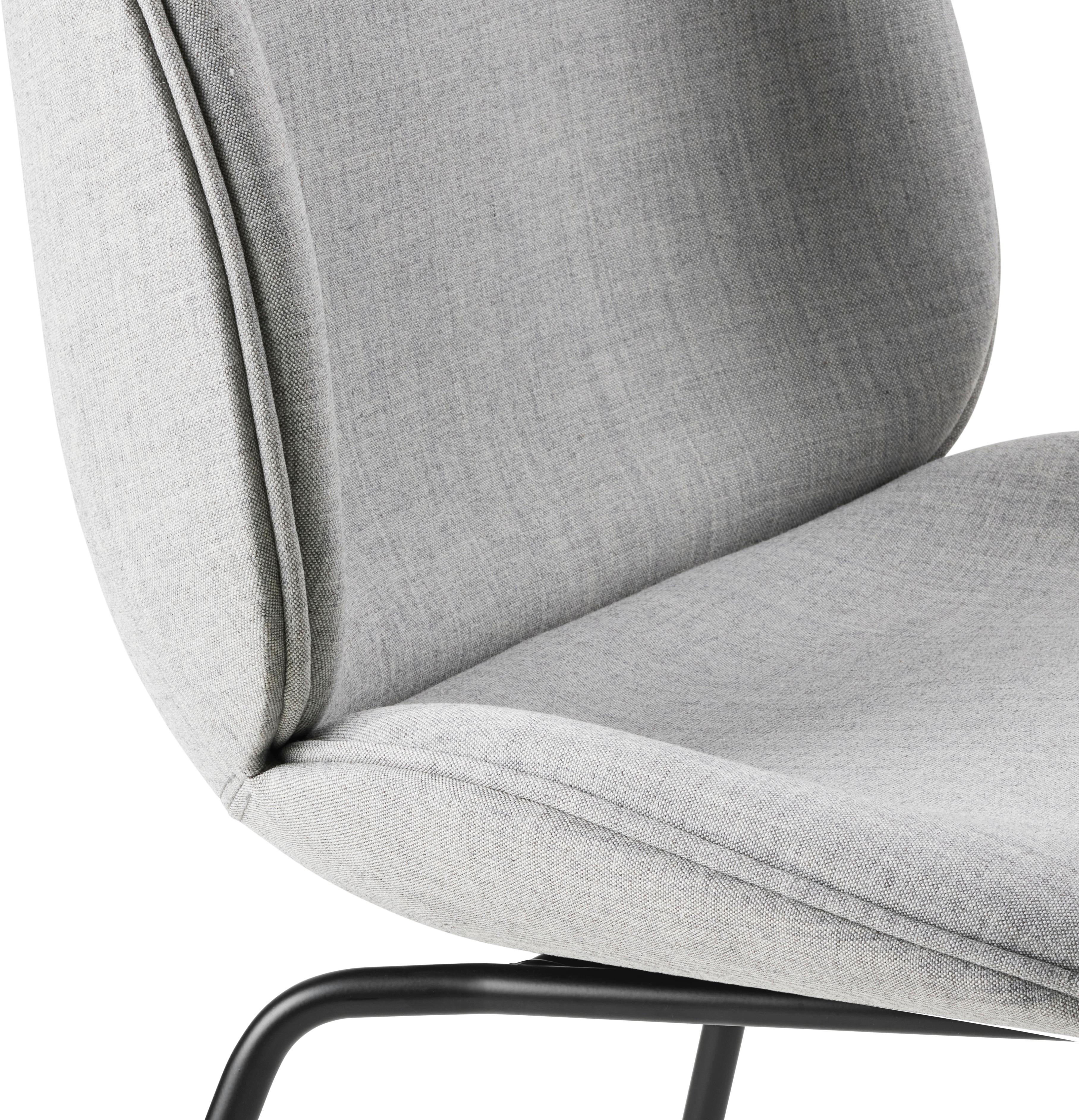 Organic Modern Beetle Dining Chair-Fully Upholstered-Remix 3/123 / Black Matt Base-GamFratesi  For Sale