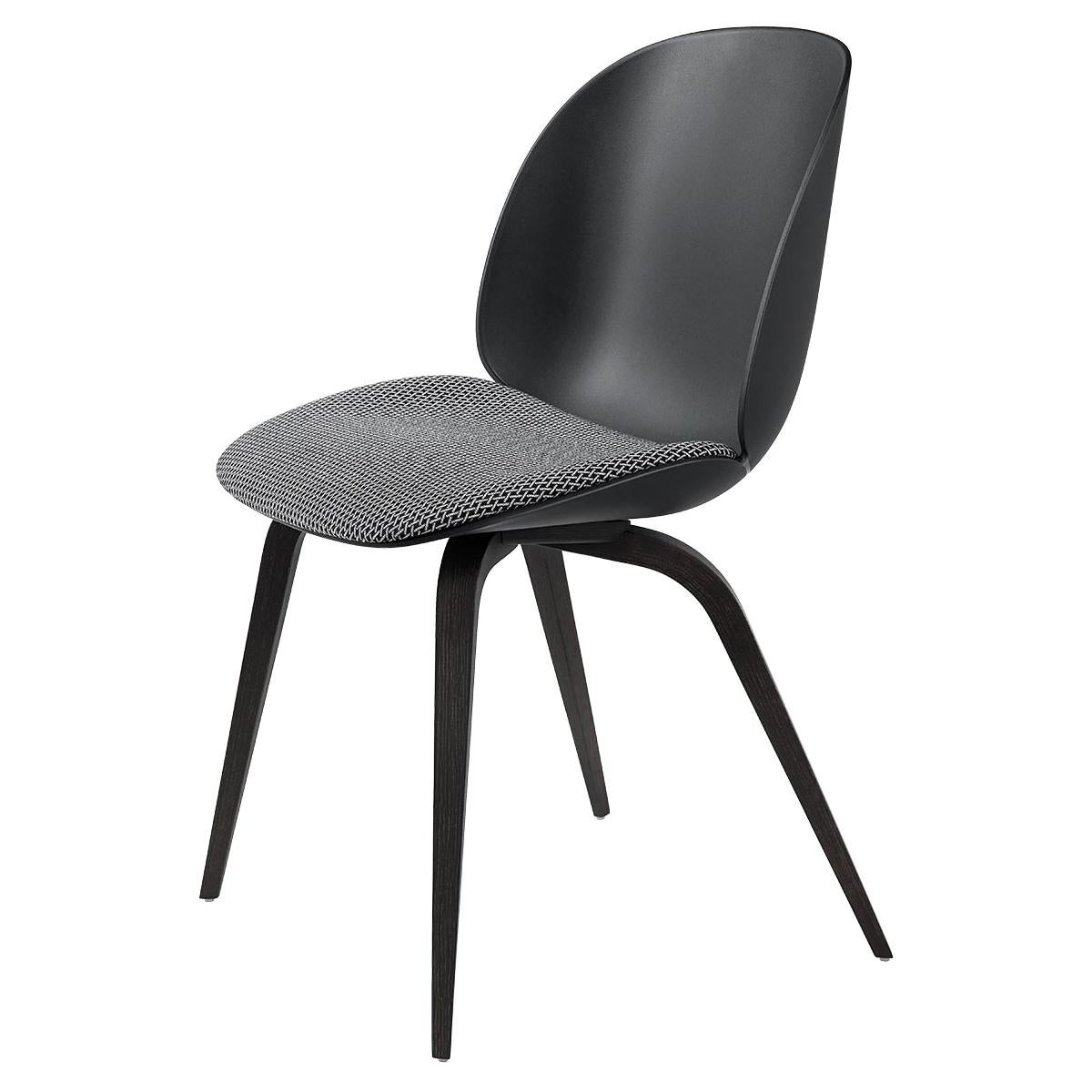 Beetle Dining Chair, Seat Upholstered, Black Stained Beech