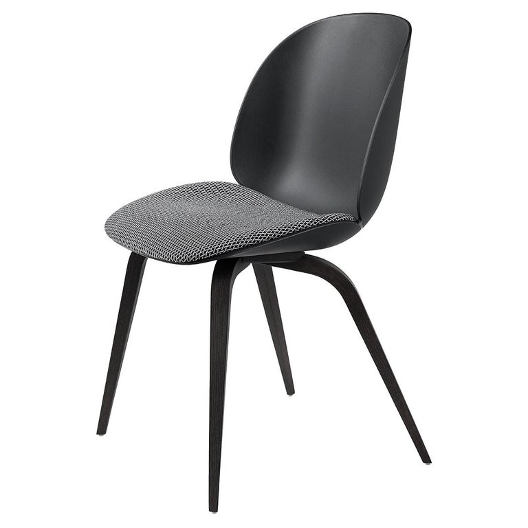 Beetle Dining Chair, Seat Upholstered, Black Stained Beech For Sale