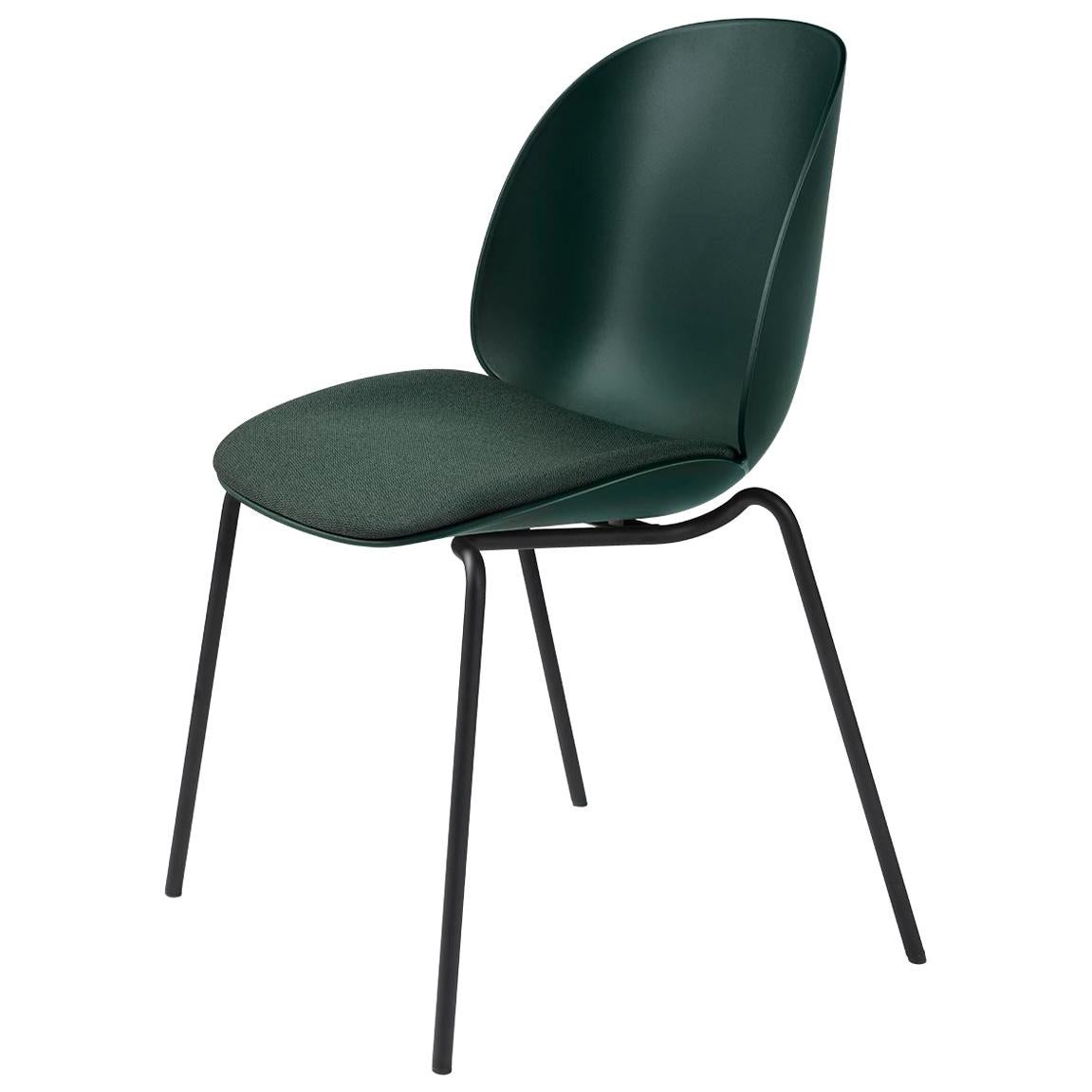 Esszimmerstuhl mit Käfer, Sitz gepolstert, stapelbarer Untergestell, Chrom