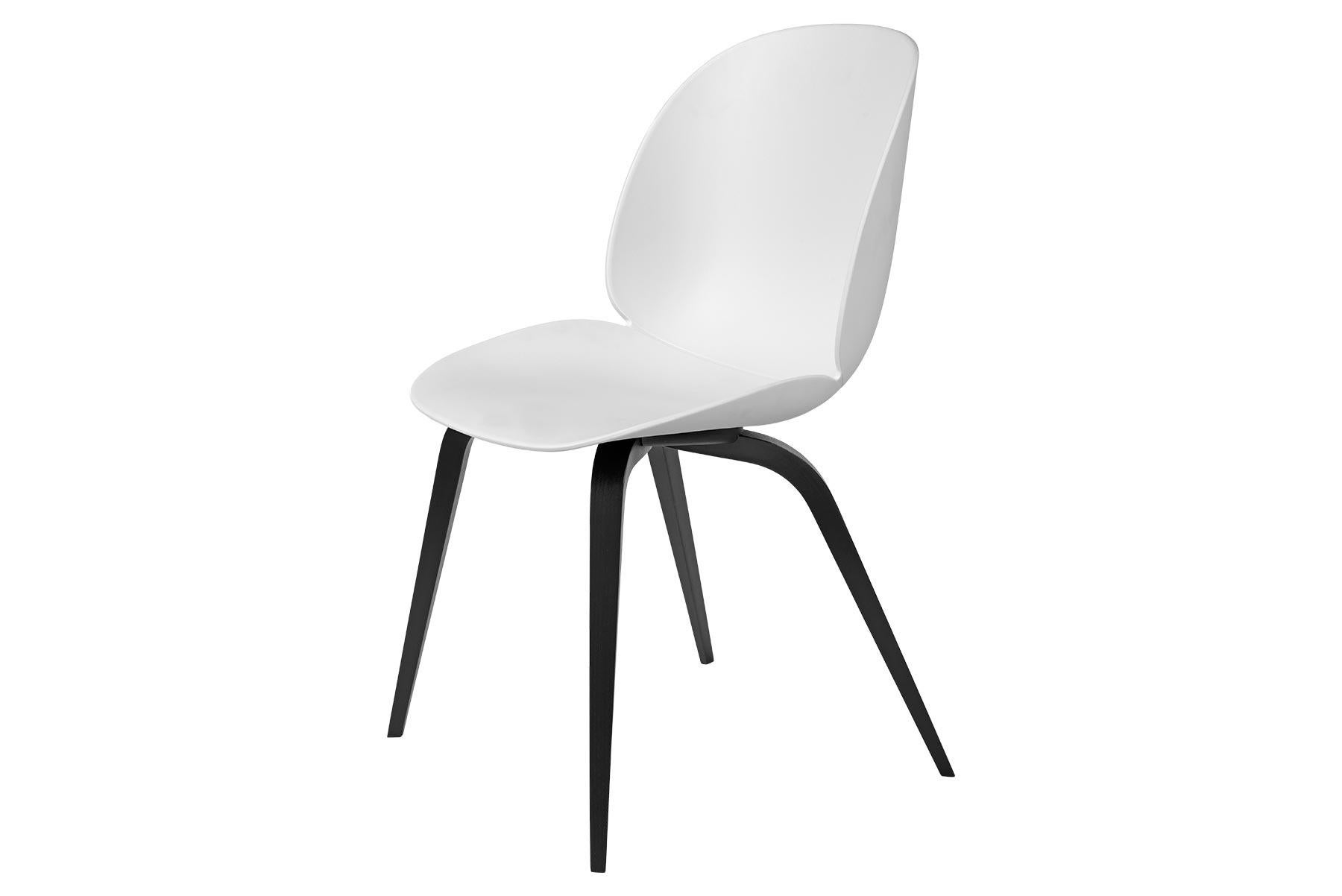Contemporary Beetle Dining Chair, Un-Upholstered, Black Stained Beech For Sale