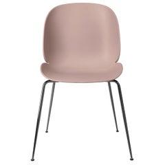 Beetle Dining Chair, Un-Upholstered, Conic Base, Black Chrome
