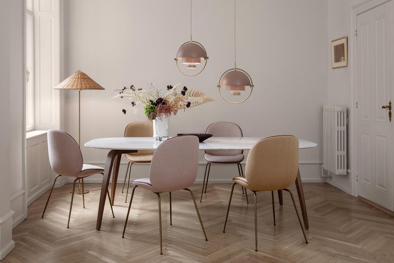 Beetle Dining Chair Un Upholstered Conic Base Chrome For Sale At 1stdibs