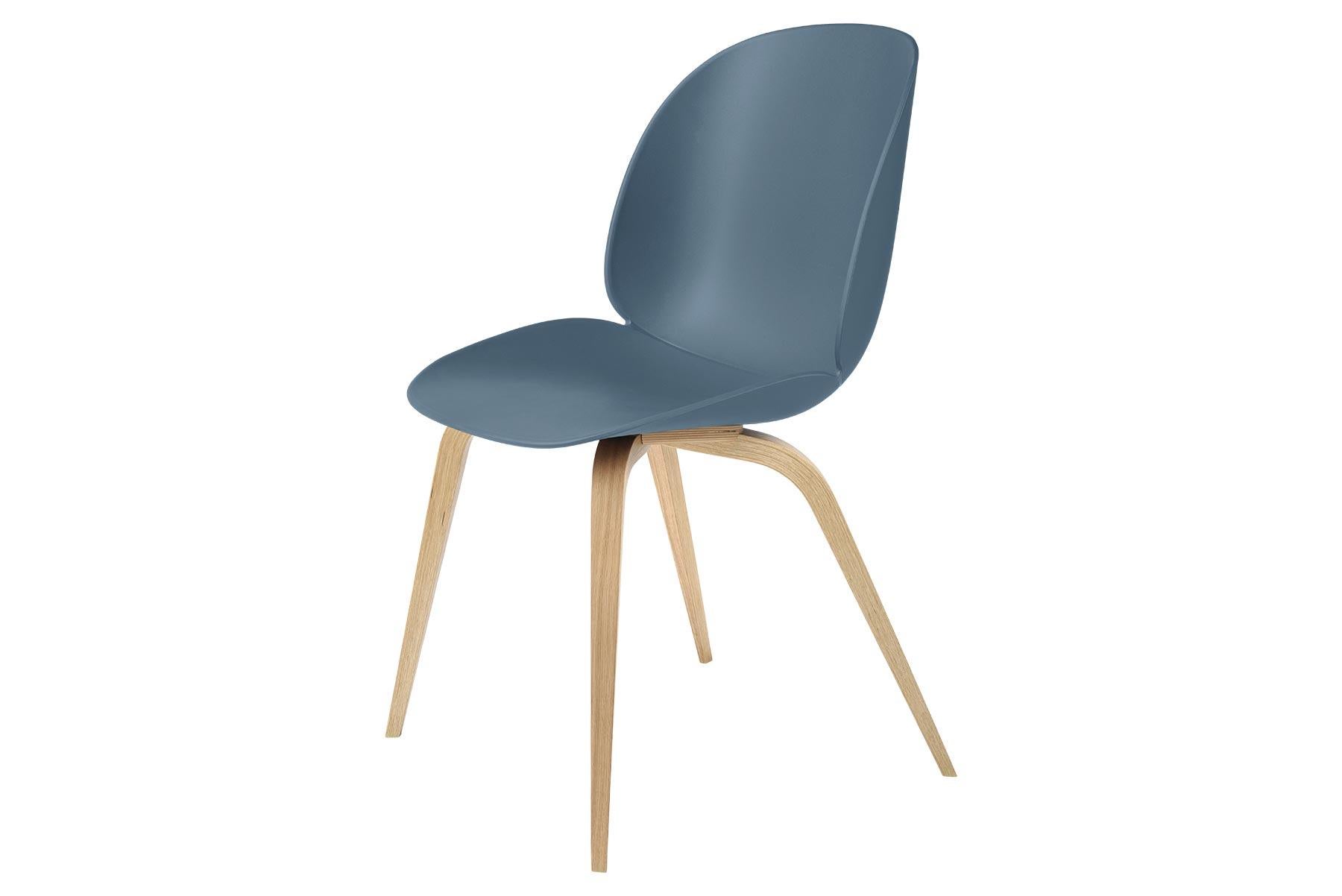 Contemporary Beetle Dining Chair, Un-Upholstered, Natural Oak For Sale