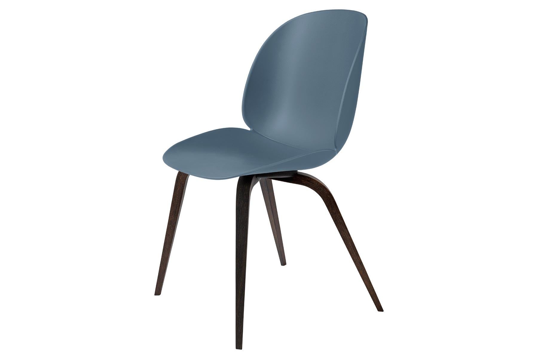 Contemporary Beetle Dining Chair, Un-Upholstered, Smoked Oak For Sale