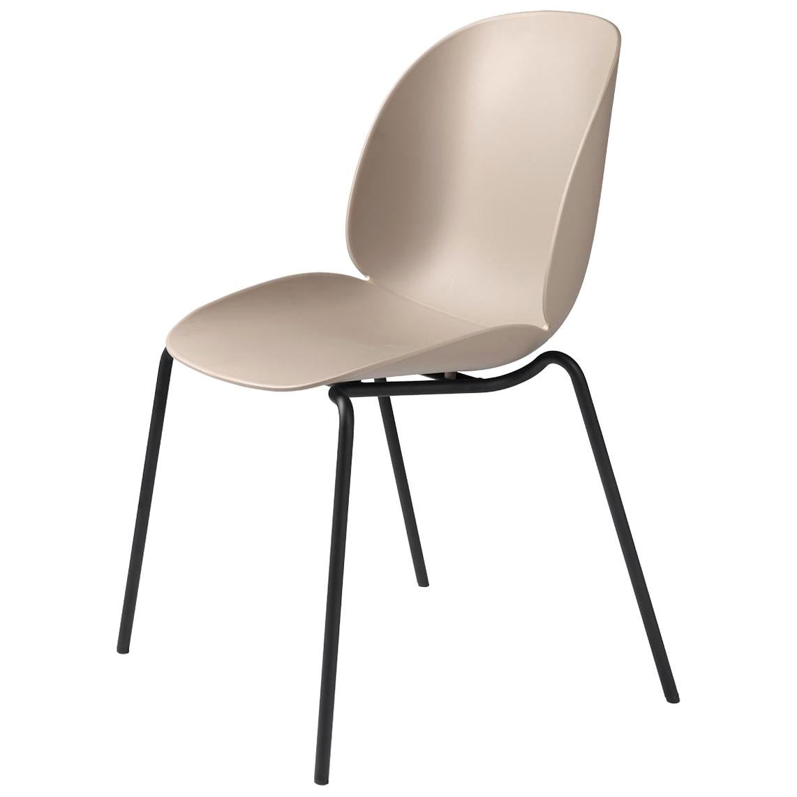 Beetle Dining Chair, Un-Upholstered, Stackable Base, Matte Black For Sale