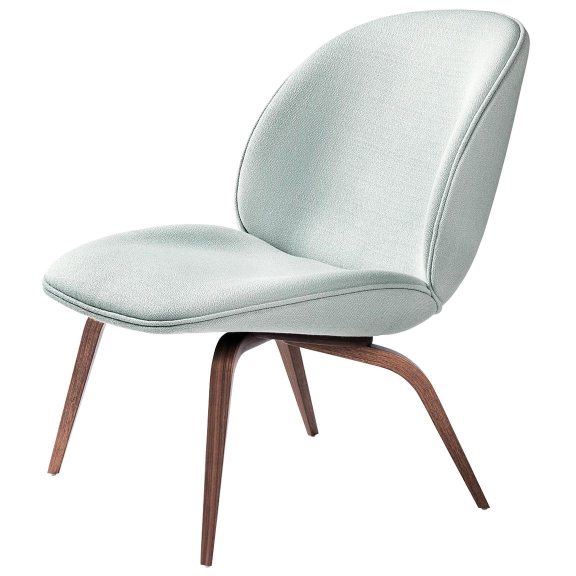 Beetle Lounge Chair, Fully Upholstered, Wood Base, American Walnut