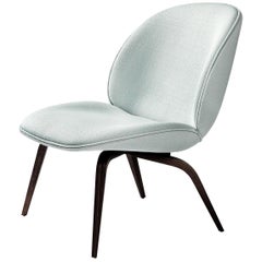 Beetle Lounge Chair, Fully Upholstered, Wood Base, Smoked Oak