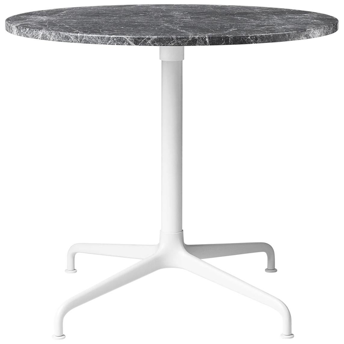 Beetle Lounge Table, Round, 4 Star Base, Medium, Marble For Sale