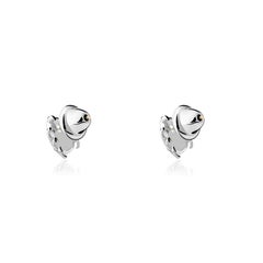 Silver Beetle Stud Earrings