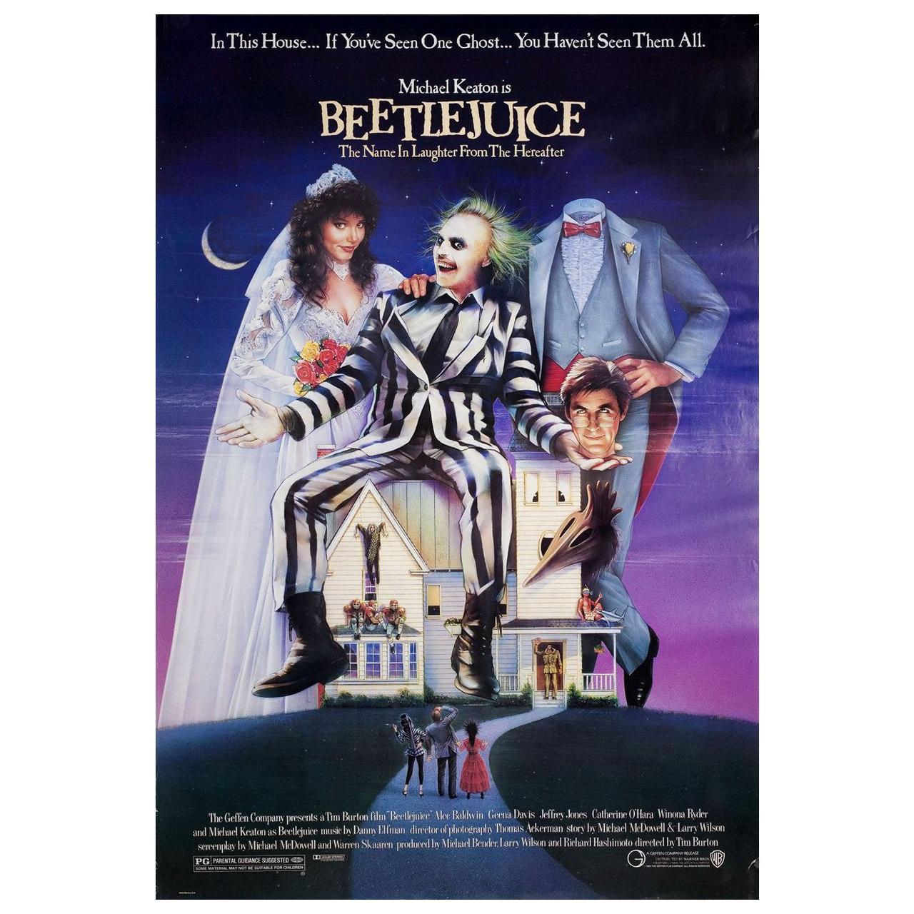 "Beetlejuice" 1988 U.S. One Sheet Film Poster