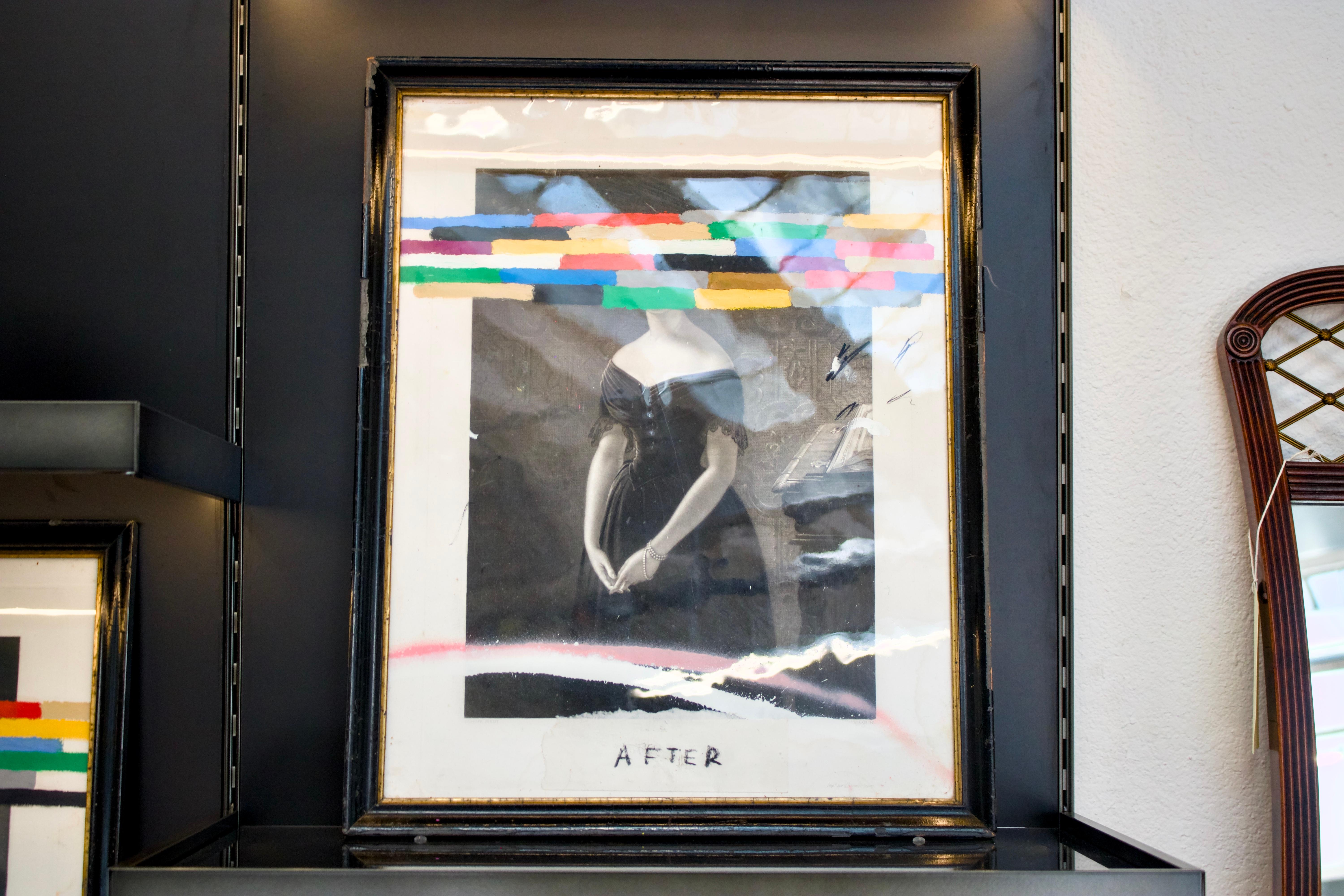 “Before/after prayer” set of two paintings by F. Sinnett In Good Condition For Sale In San Francisco, US