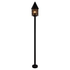 BEGA "Cone" Garden Floor Lamp with Amber Bubble Glass, 2.23m BEGA "Cone" Garden Floor Lamp with Amber Bubble Glass, 2.23m