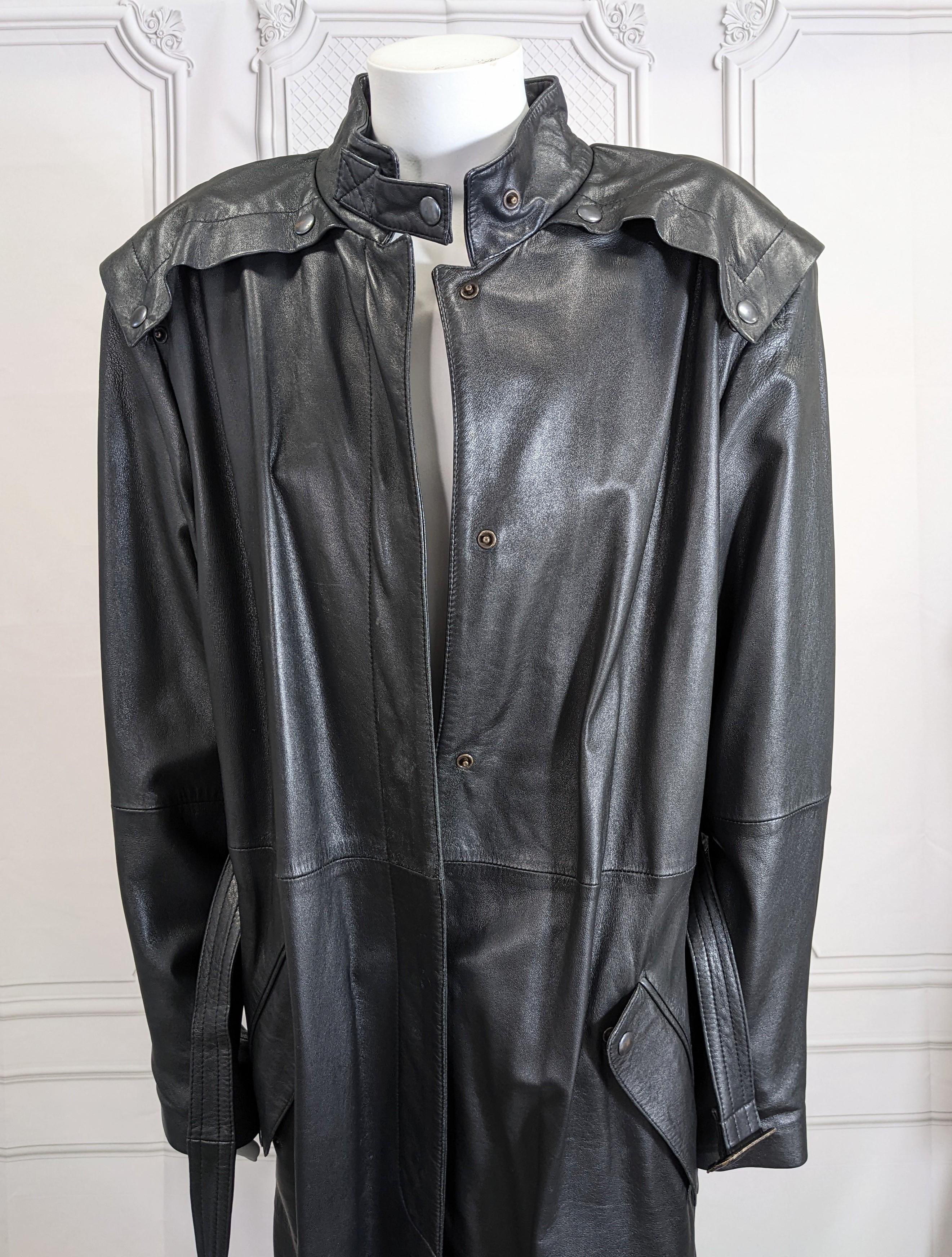Beged-Or Leather Moto Coat 5