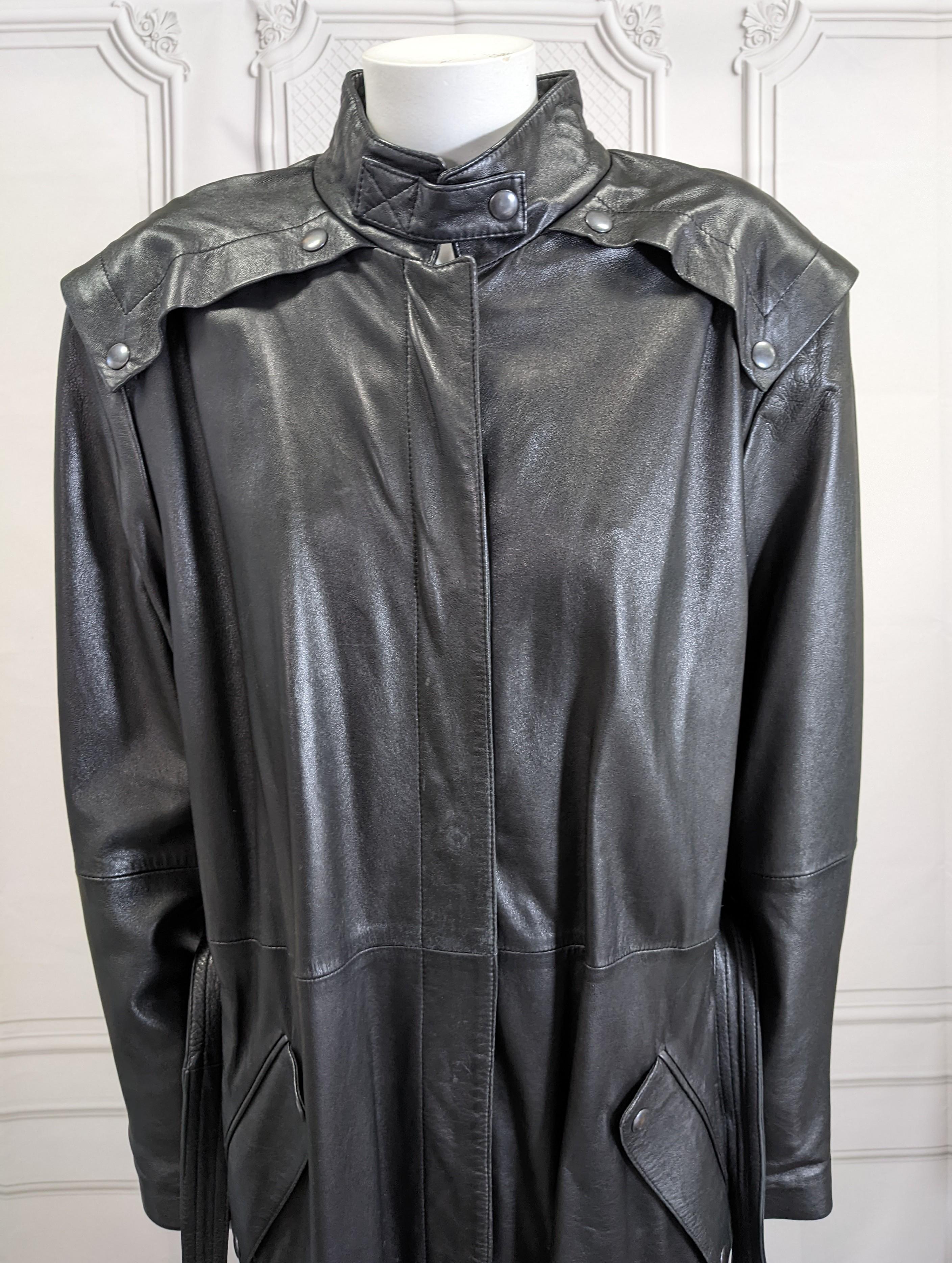 Beged-Or Leather Moto Coat 6