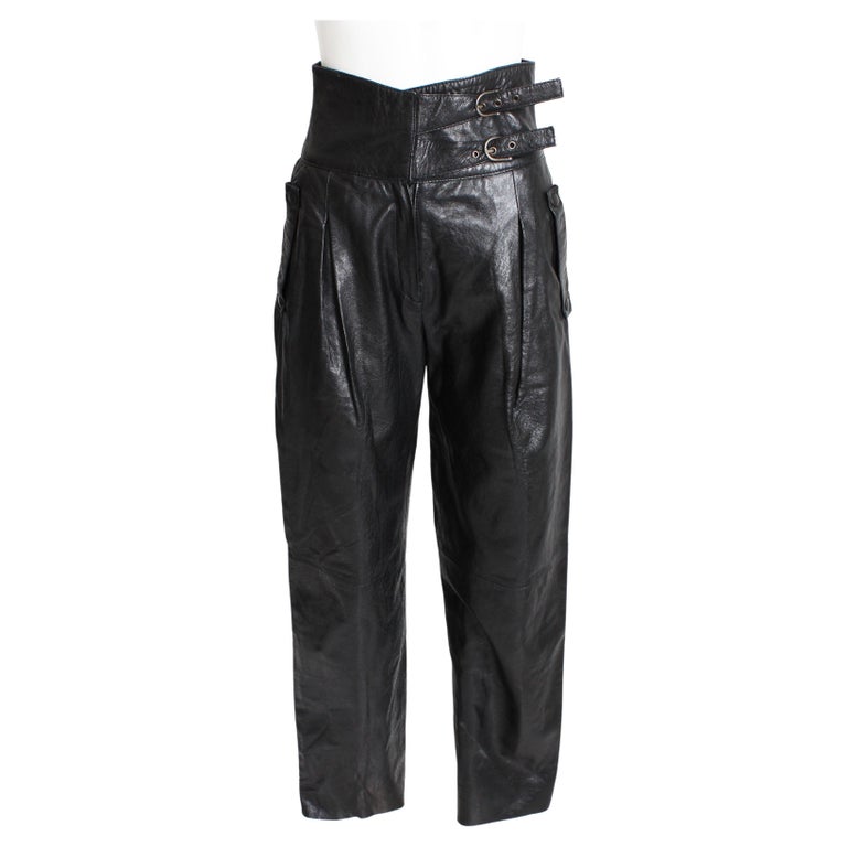 Beged-Or Leather Pants Made in Israel Black Vintage 80s Sz 40 NWT New ...