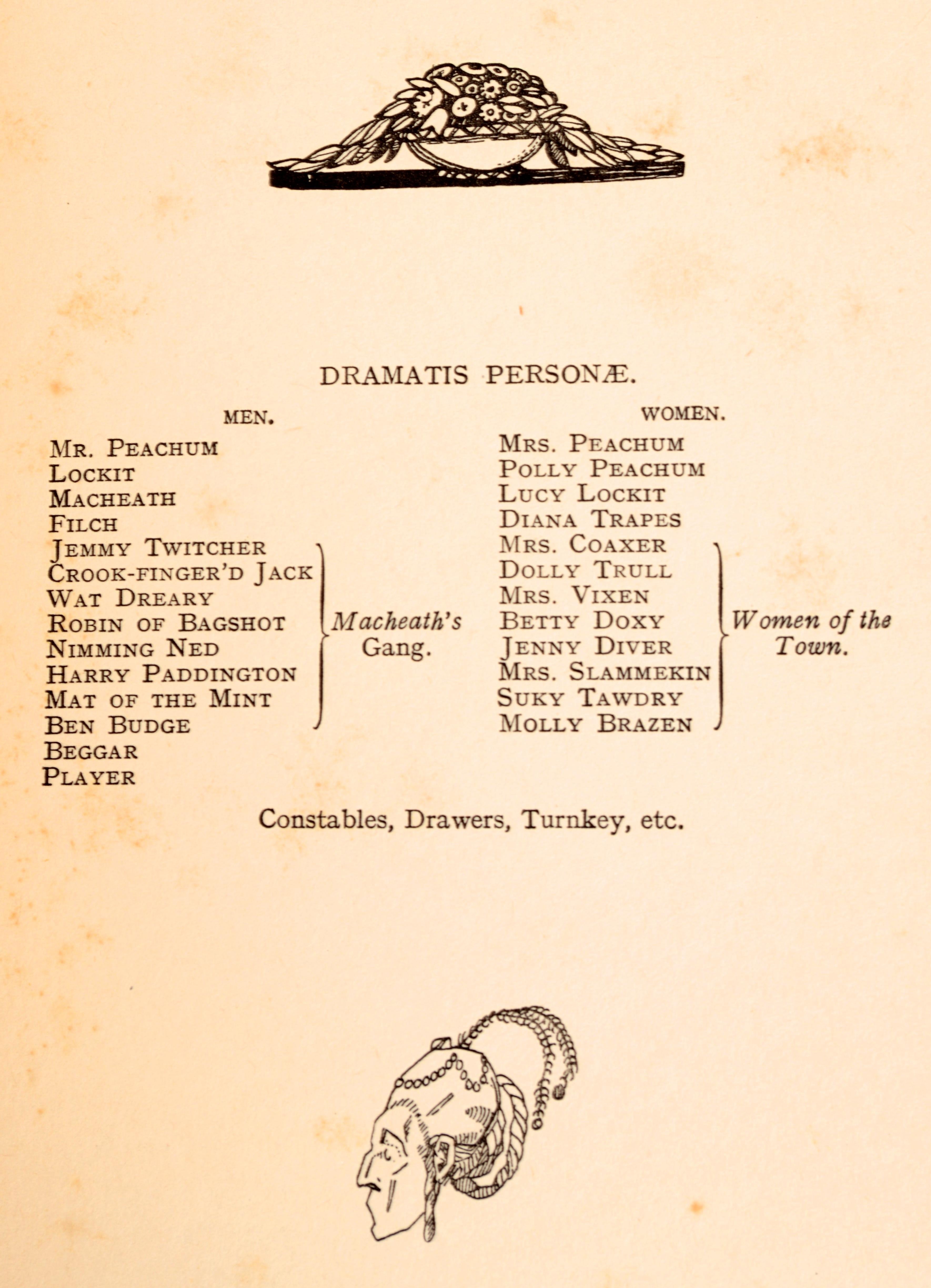 Beggar's Opera by Mr. Gay, Nelson Doubleday's Personal Copy with His Bookplate In Fair Condition For Sale In valatie, NY
