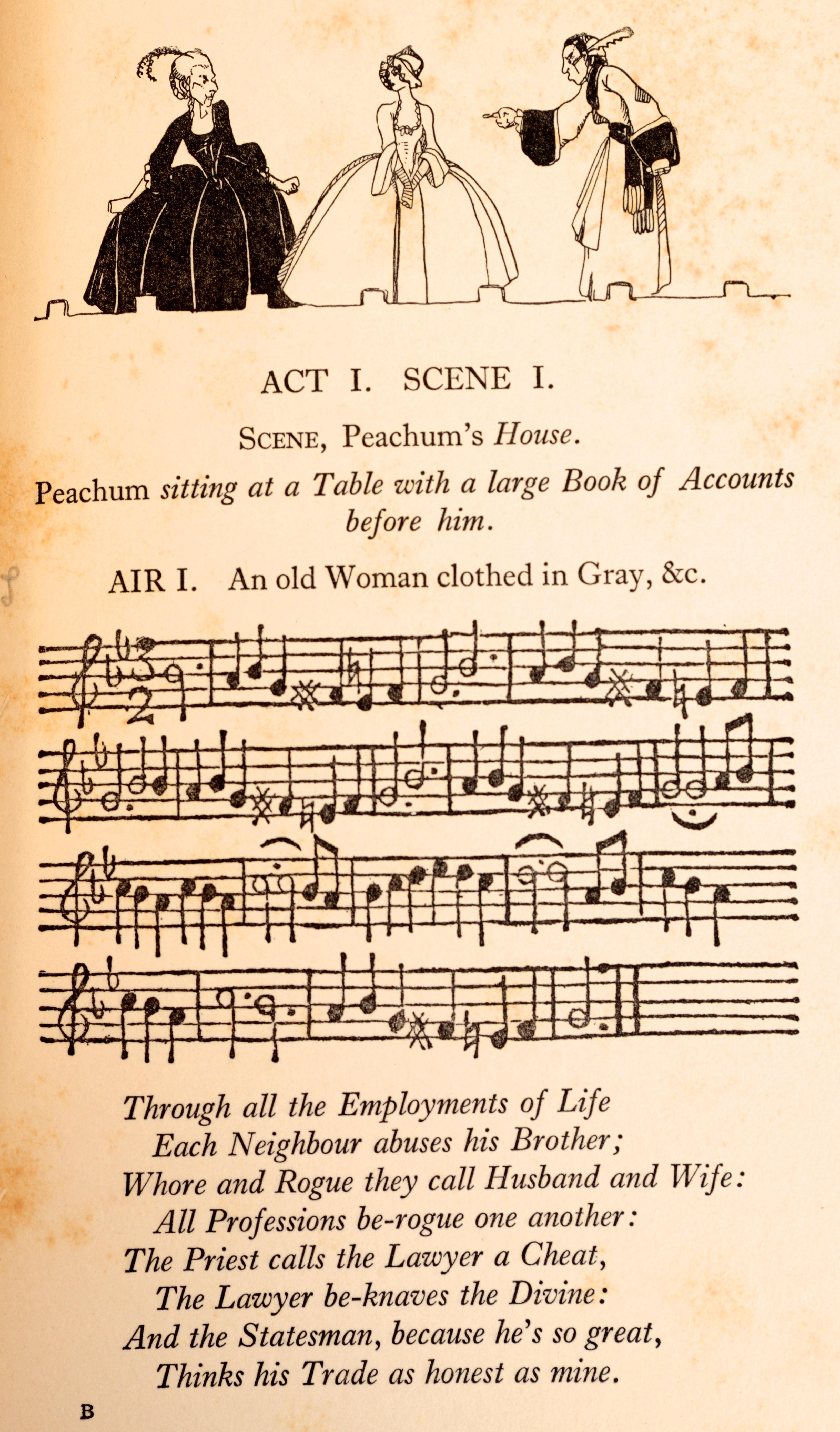 L'opéra Beggar's de M. Gay, copie personnelle de Nelson Doubleday avec sa plaque de livre en vente 1