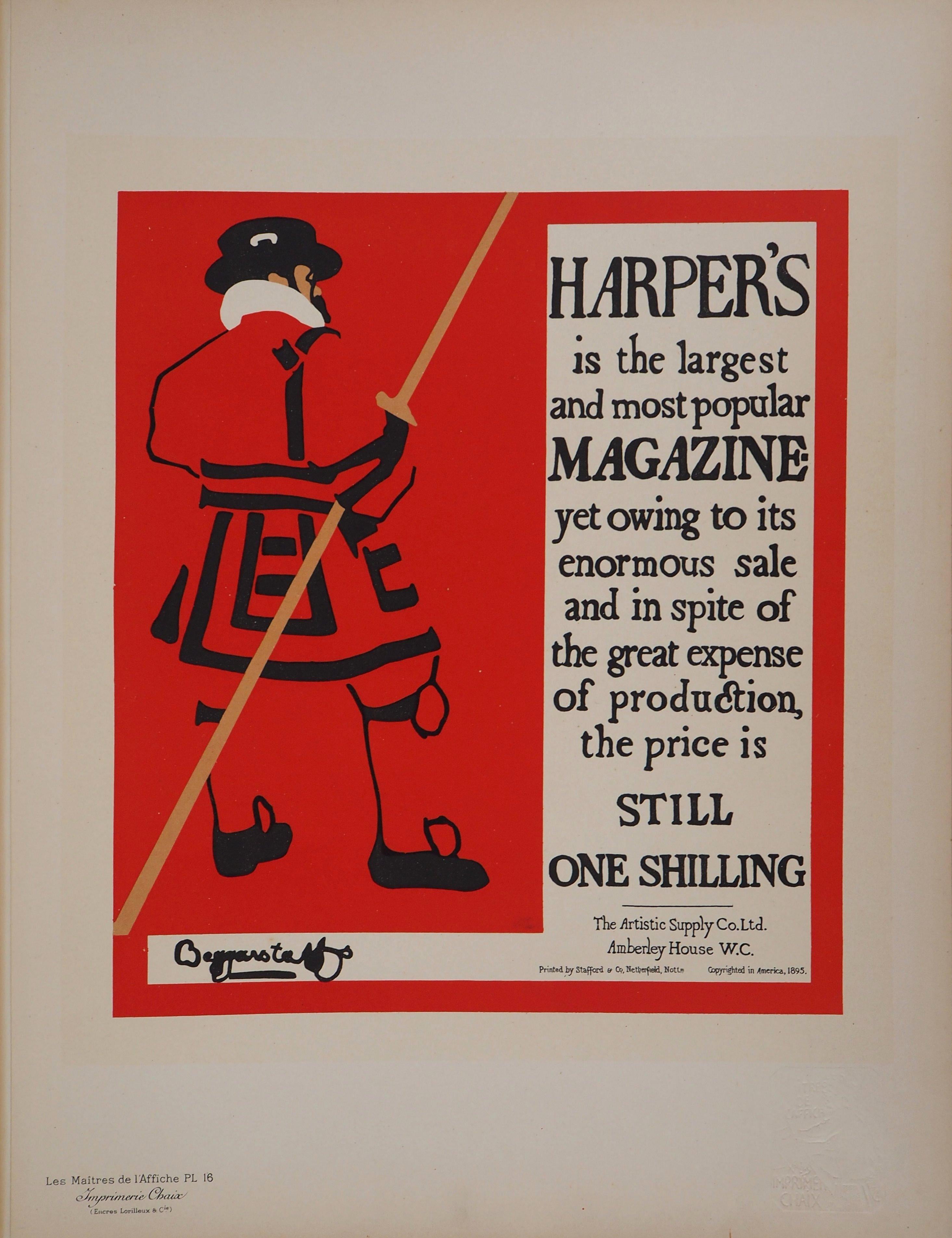 Harper's Magazine - Lithograph (Les Maîtres de l'Affiche), 1895  - Print by Beggarstaffs