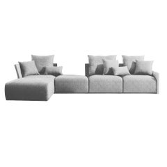In stock in Los Angeles, Begin Grey Outdoor Sofa, Designed by Angeletti Ruzza