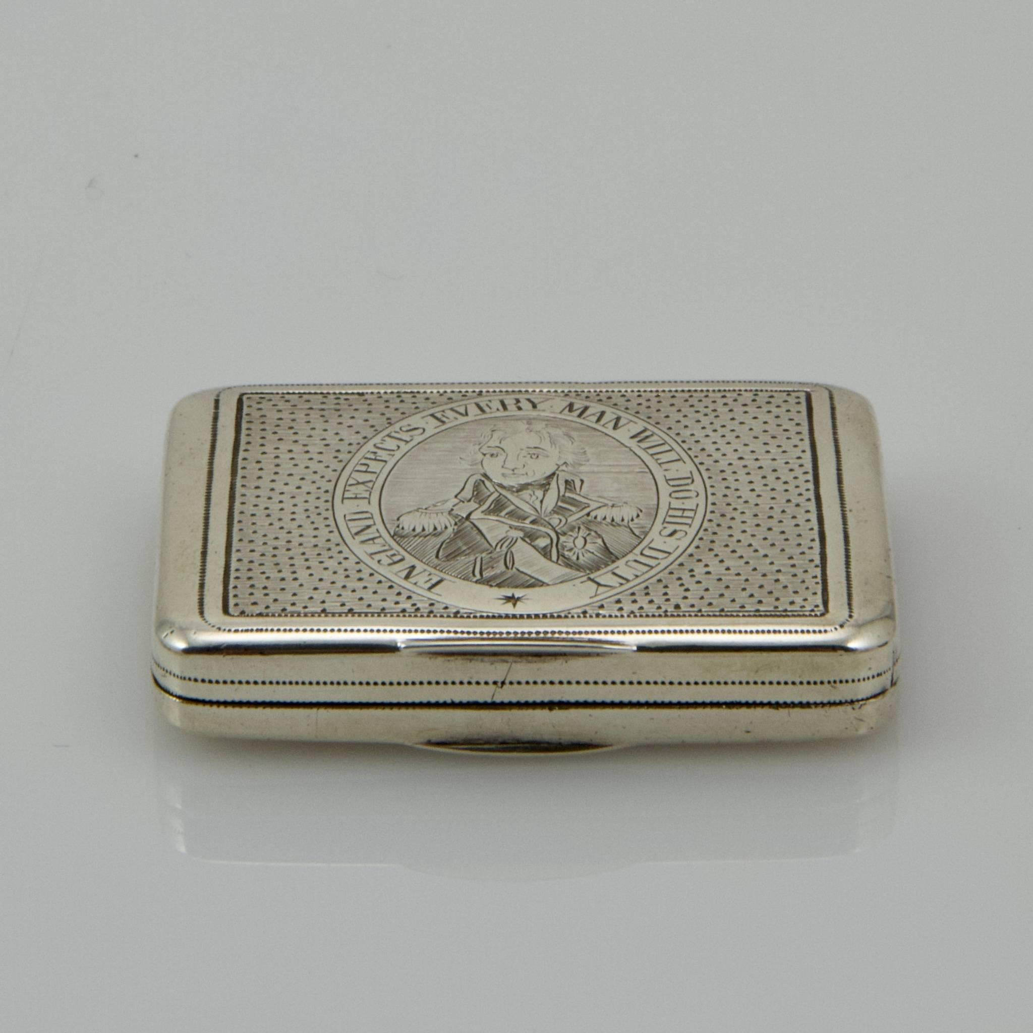 George IV Beginning of 19th Century Admiral Nelson Vinaigrette For Sale