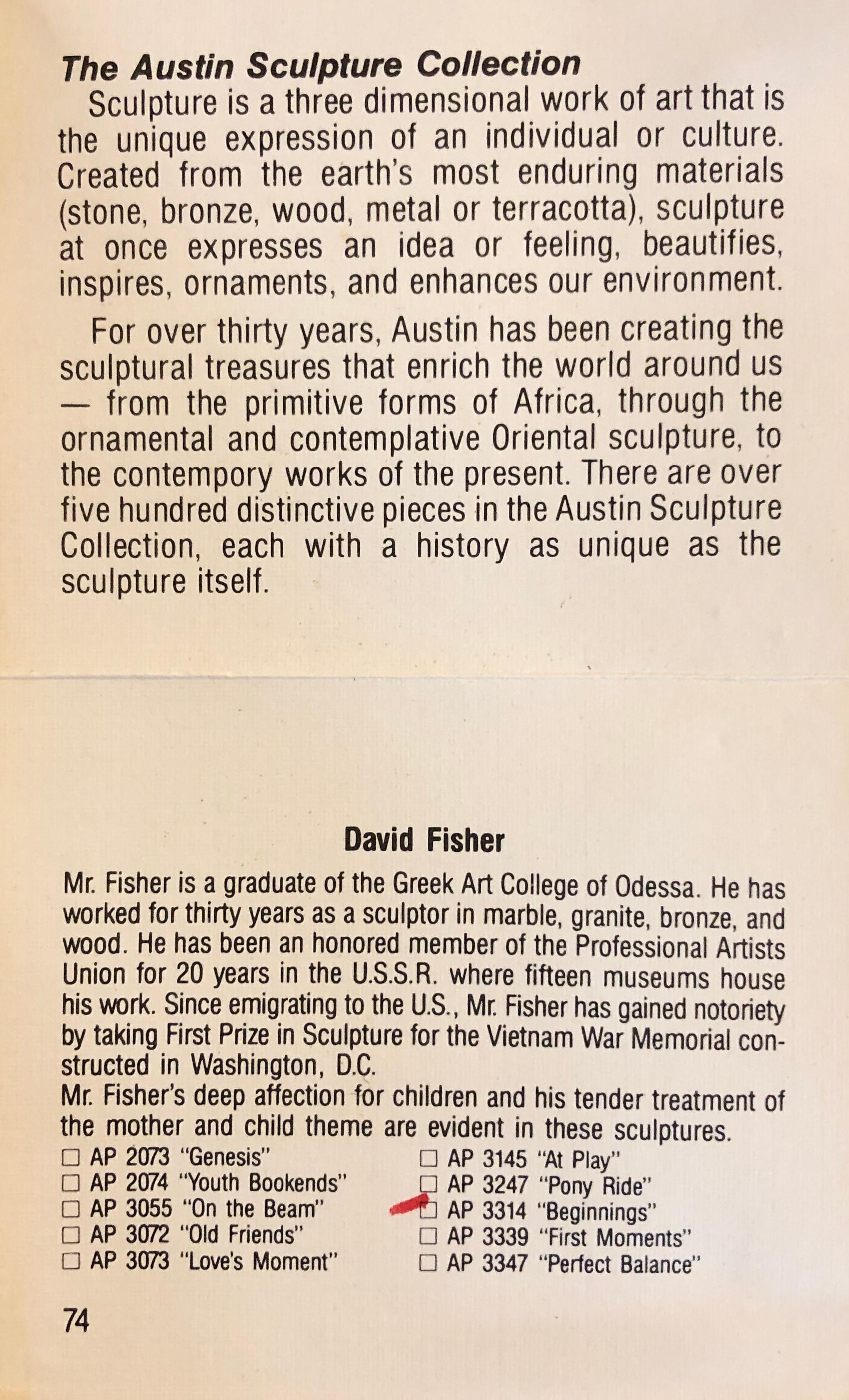 Beginnings' di David Fisher in vendita 5