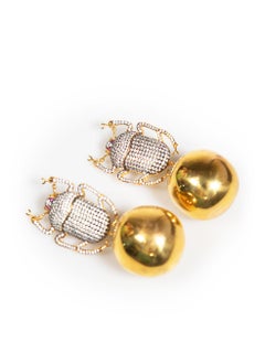 BEGÜM KHAN 24k Gold Plated Pharaoh Party Earrings