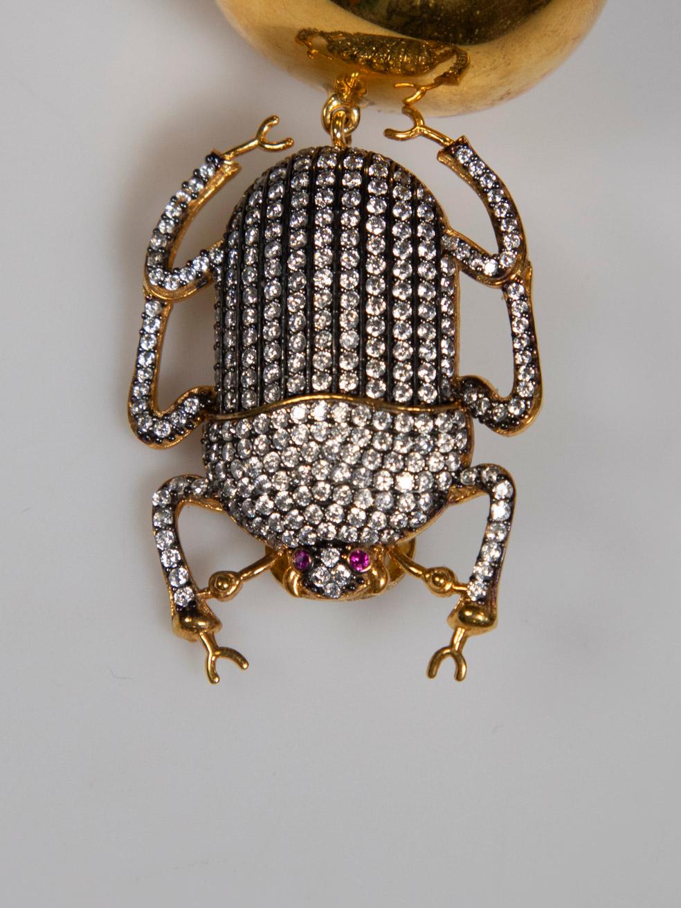 BEGÜM KHAN 24k Gold Plated Pharaoh Party Earrings 1