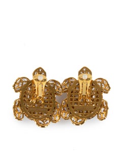 BEGÜM KHAN Women's Crystal Tortoise Clip-On Earrings