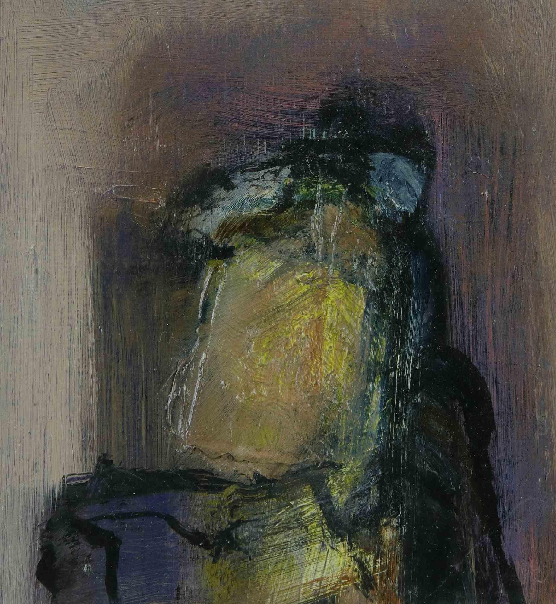 Abstract Figure - Painting by Behçet Safa - 1960s For Sale 2