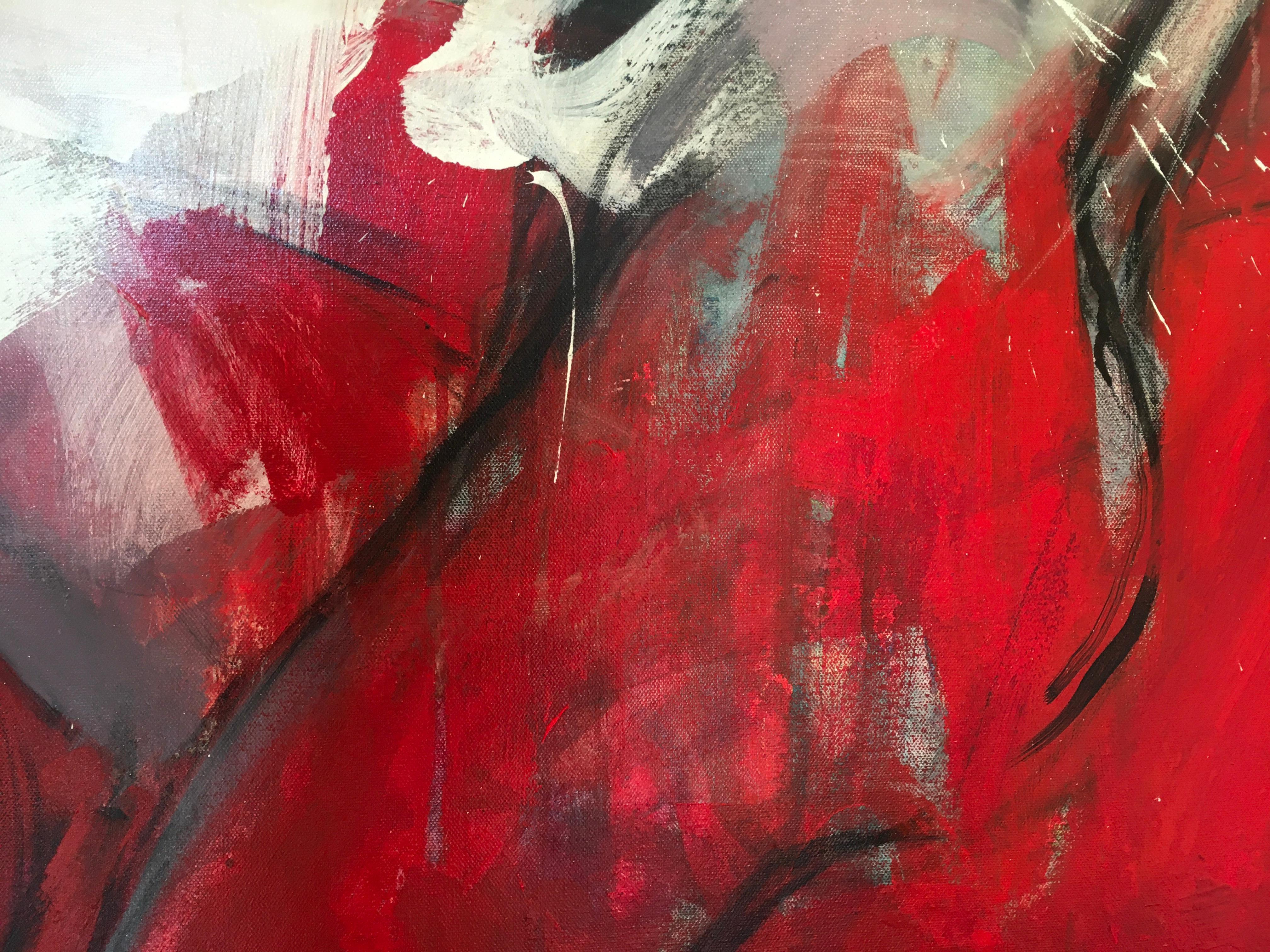 Abstrakte weibliche Figur „You and I“ von Behnaz Sohrabian, Öl auf Leinwand Gemälde im Angebot 9