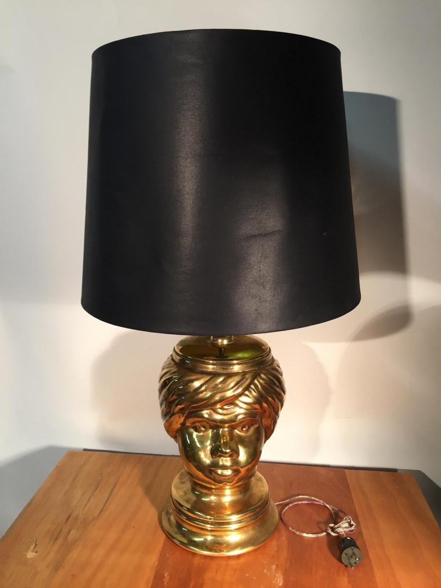 BEHRENO, coppia di lampade da tavolo in ceramica, Italia circa 1960
altezza della ceramica: 39 cm
