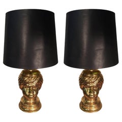 BEHRENO, coppia di lampade da tavolo in ceramica, Italia circa 1960