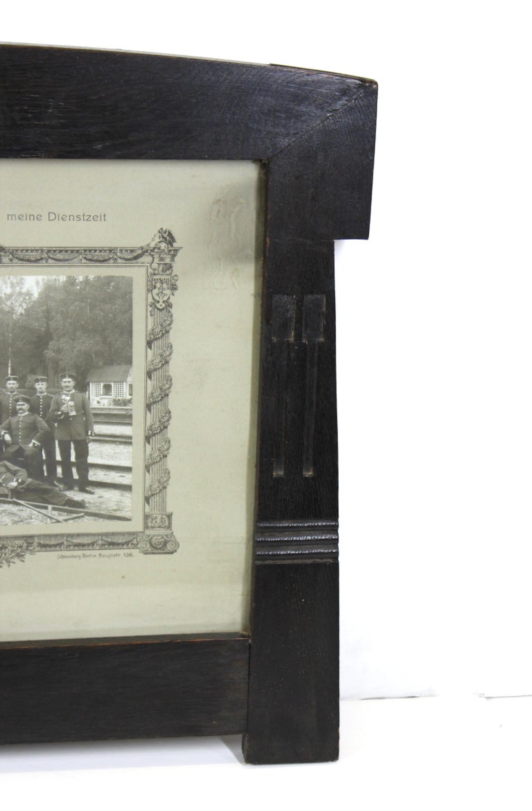 Behrens School German Secessionist Picture Frame in Ebonized Oak For