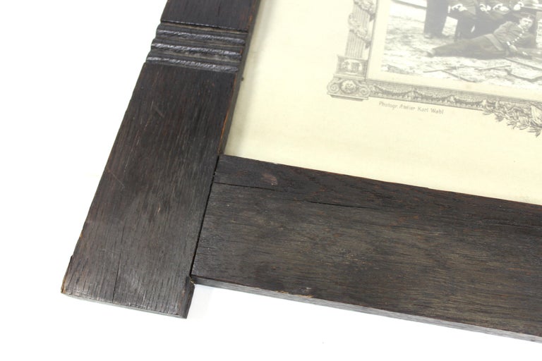 Behrens School German Secessionist Picture Frame in Ebonized Oak For