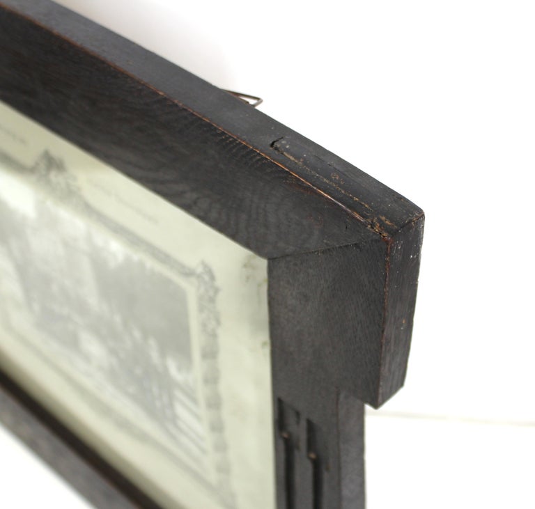 Behrens School German Secessionist Picture Frame in Ebonized Oak For