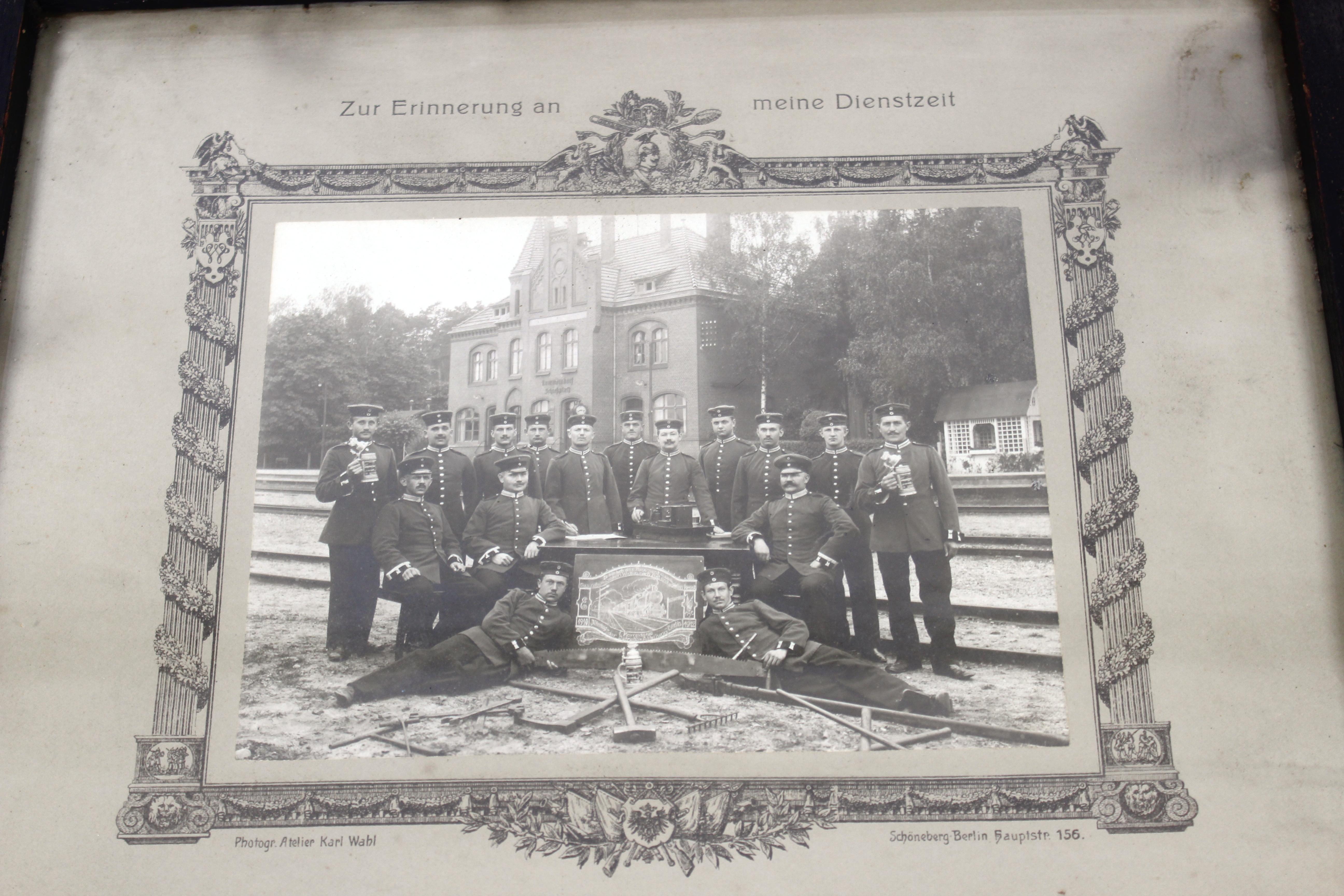 Glass Behrens School German Secessionist Picture Frame in Ebonized Oak For Sale