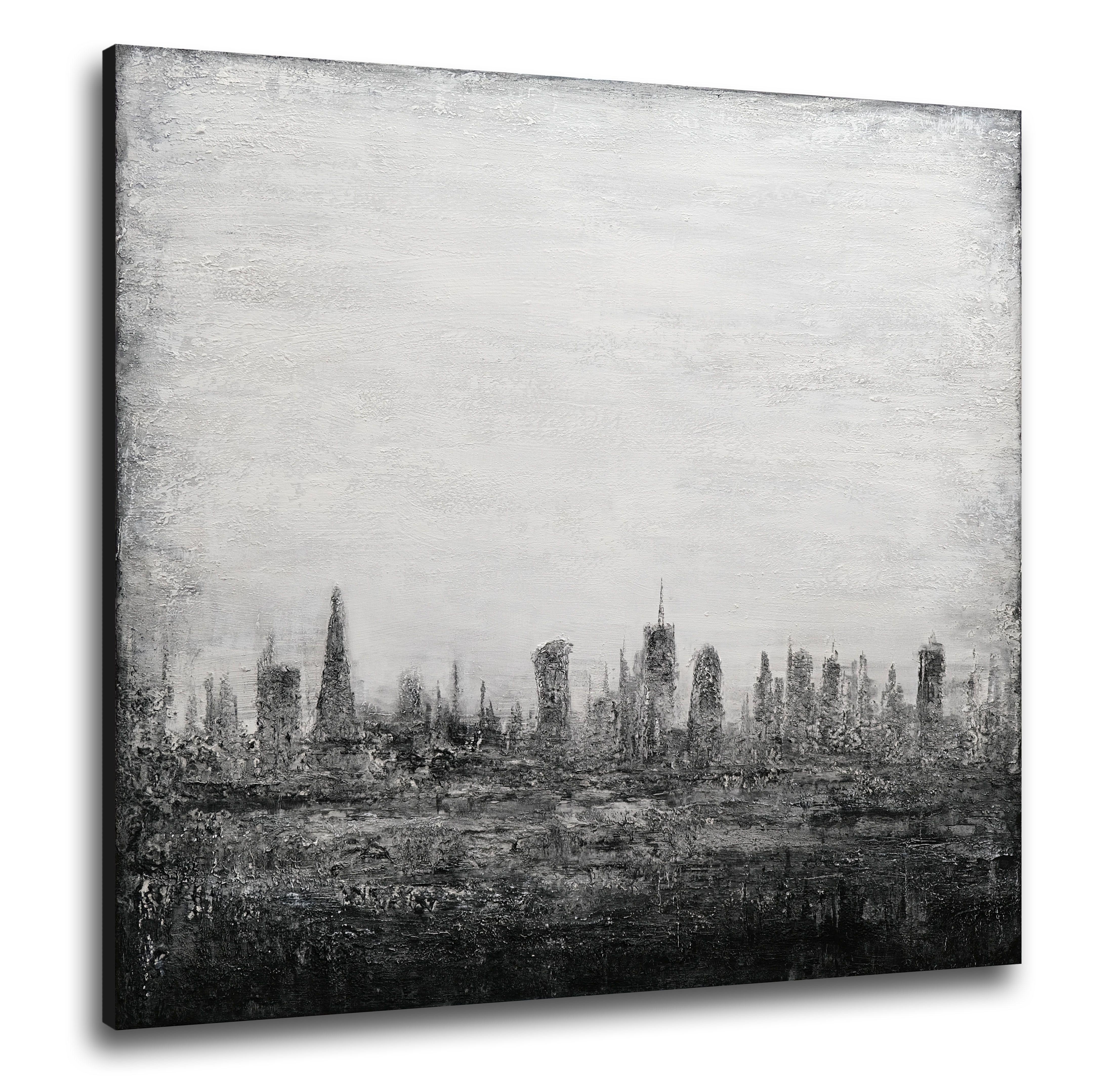 Abstract Cityscape VII, Painting, Acrylic on Canvas For Sale 3